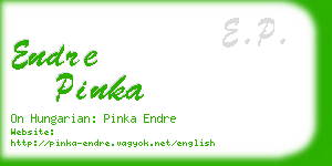 endre pinka business card